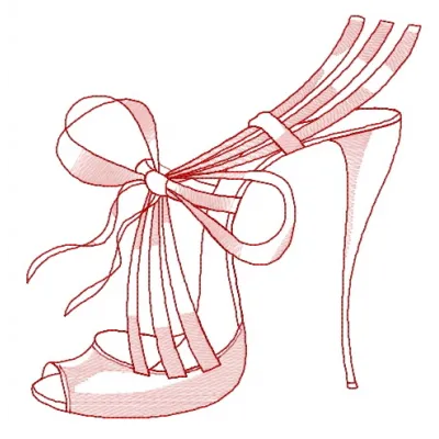 Preview of Summer High Heels 2 embroidery design featuring stylish heels, perfect for embellishing clothing and accessories.