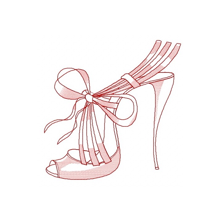 Summer high heels 2 embroidery design - Embroidery Design