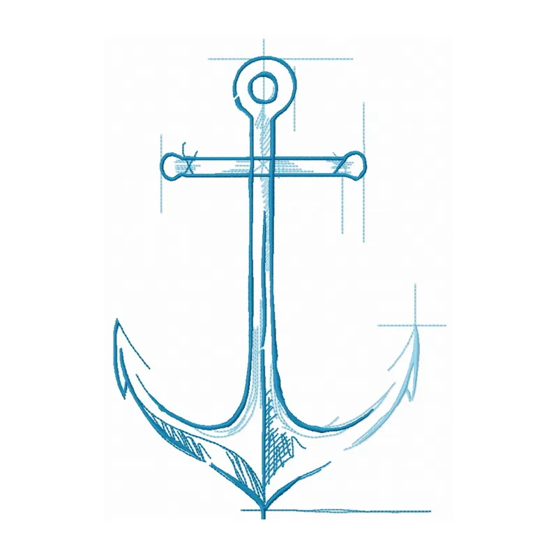 Preview of Marine Sketch 2 embroidery design featuring nautical motifs, perfect for stitching on apparel and accessories.