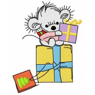 Christmas presents 4 embroidery design - Embroidery Design