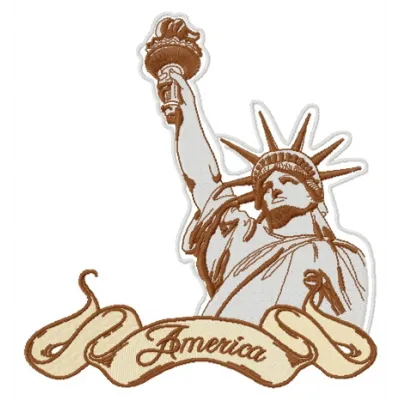 America 2 embroidery design featuring a patriotic motif, perfect for Independence Day projects.