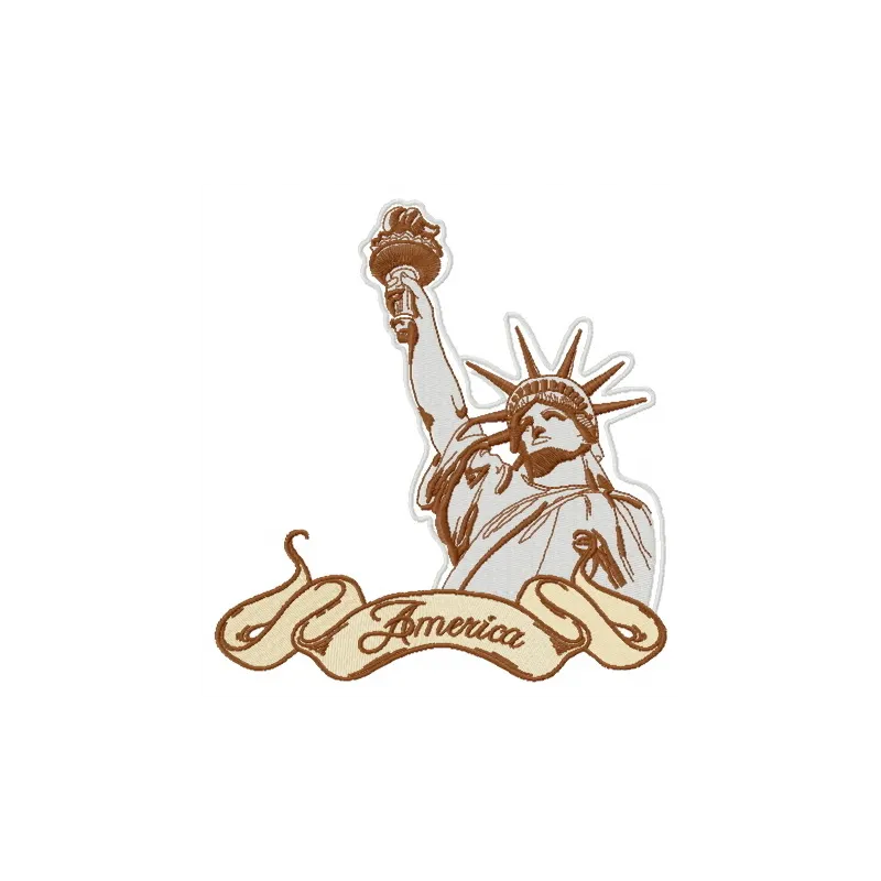 America 2 embroidery design featuring a patriotic motif, perfect for Independence Day projects.