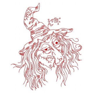 Ugly witch 2 embroidery design - Embroidery Design