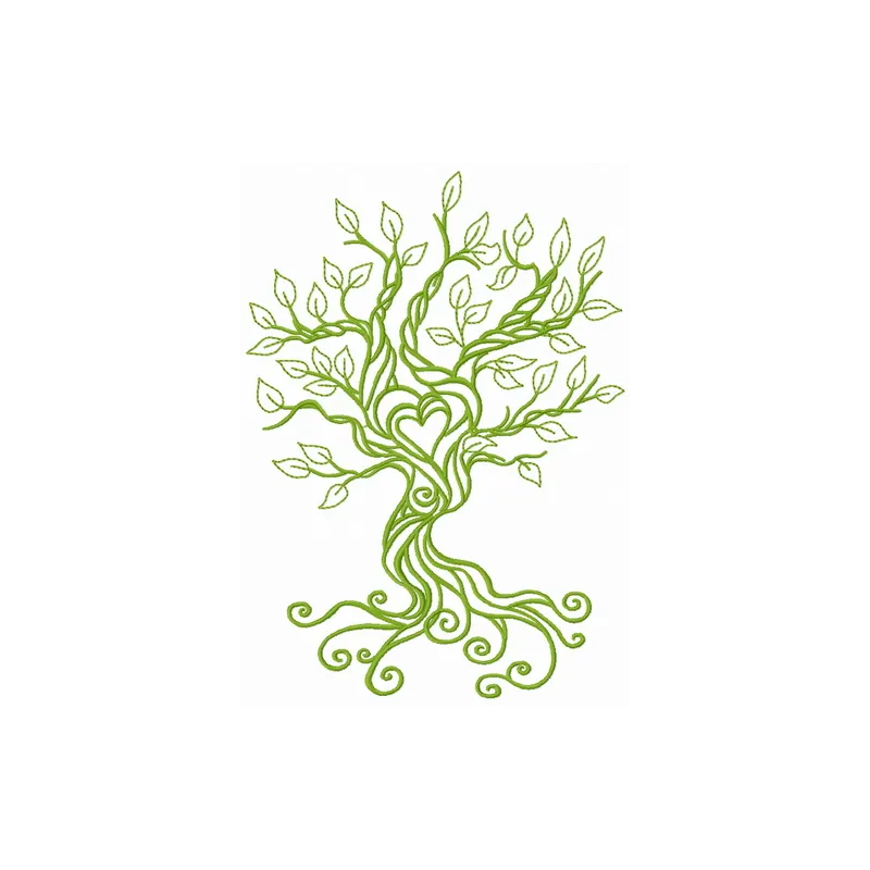 Preview of the Spring Tree of Love 2 embroidery design, showcasing a vibrant tree filled with love motifs.