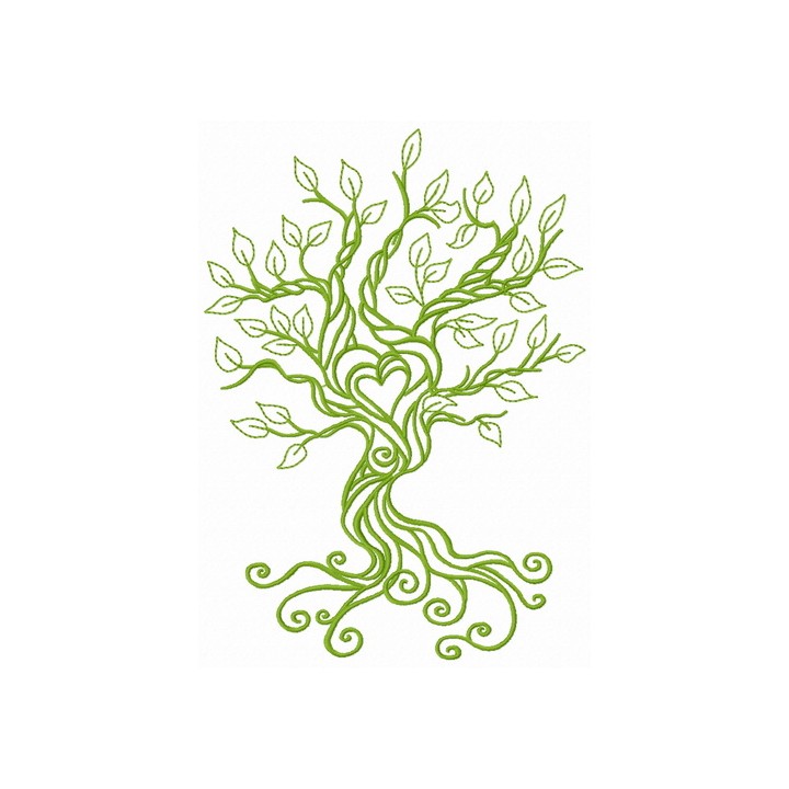 Spring tree of love 2 embroidery design - Embroidery Design