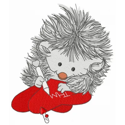 Preview of the Everyone I Love 3 embroidery design featuring a charming hedgehog motif, perfect for personal projects.