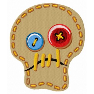 Sewn skull 2 embroidery design - Embroidery Design