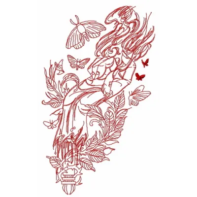 Preview of the Bloody Hand 2 embroidery design, showcasing a creative pattern for embellishing various projects.