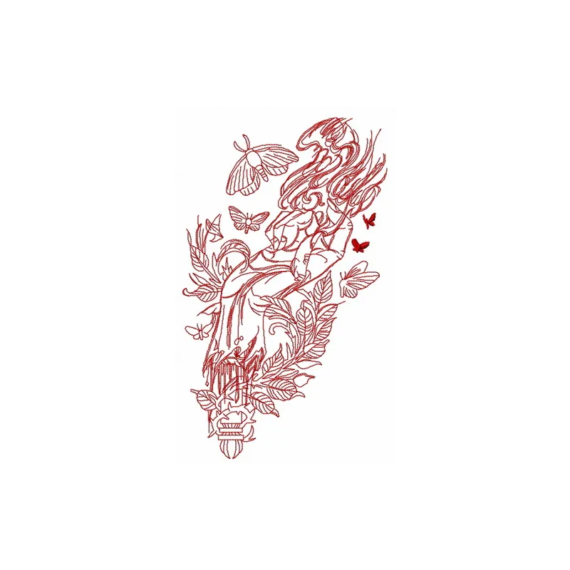 Preview of the Bloody Hand 2 embroidery design, showcasing a creative pattern for embellishing various projects.