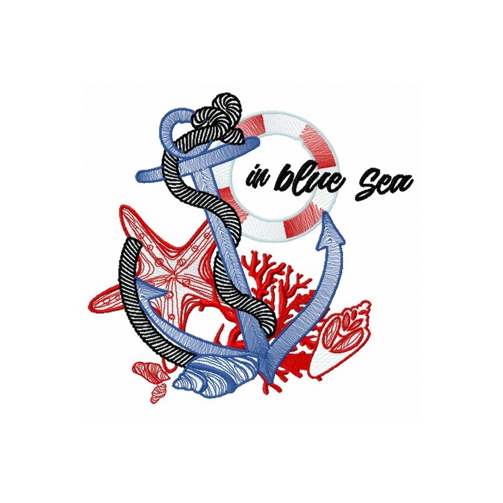 In blue sea 2 embroidery design - Embroidery Design