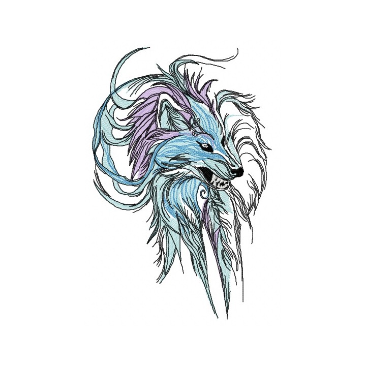 Wolf spirit 4 embroidery design - Embroidery Design