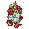 Decoration with poppies 2 embroidery design showcasing vibrant floral motifs for creative stitching projects.