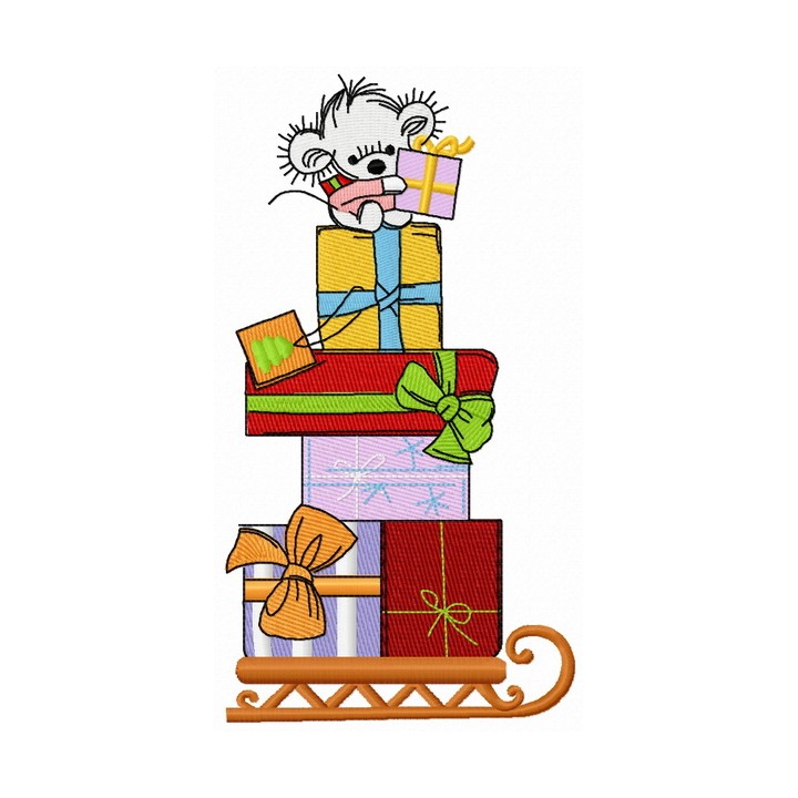 Christmas presents 2 embroidery design - Embroidery Design