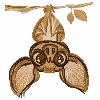 Preview of a Halloween bat embroidery design featuring whimsical details for festive stitching projects.