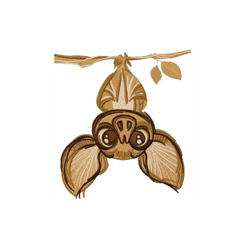 Preview of a Halloween bat embroidery design featuring whimsical details for festive stitching projects.