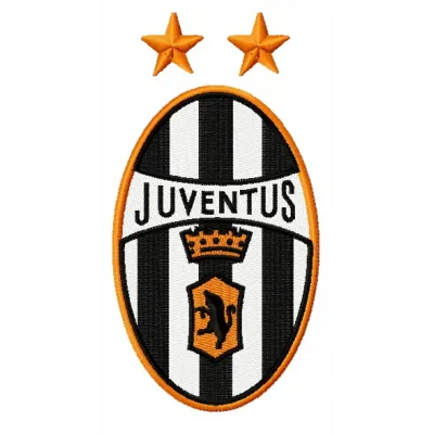 Juventus Logo 2 embroidery design showcased in a detailed preview, featuring intricate stitching patterns.