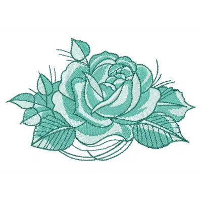 Rose 5 embroidery design showcasing a vibrant floral pattern ideal for various fabric projects.