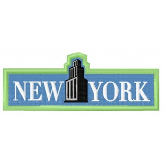 New York badge embroidery design - Embroidery Design