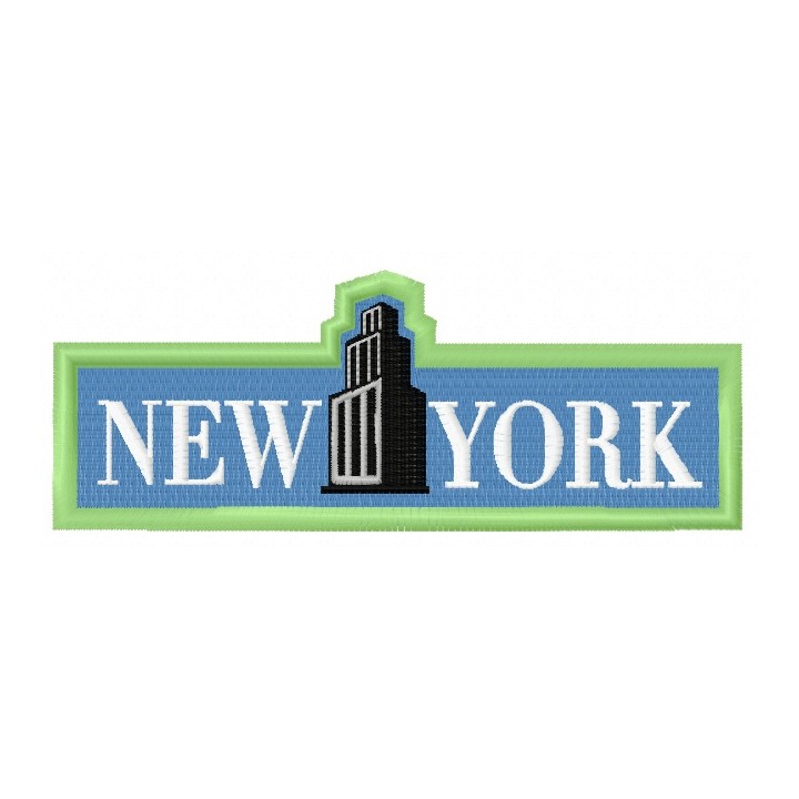 New York badge embroidery design - Embroidery Design