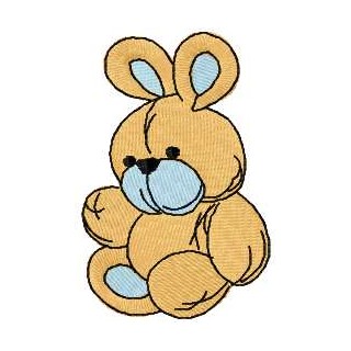 Baby bunny toy embroidery design - Embroidery Design