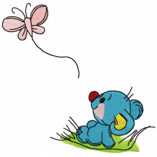 Curious mouse 3 embroidery design - Embroidery Design