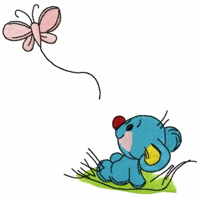 Curious mouse 3 embroidery design featuring a whimsical mouse motif, perfect for stitching on t-shirts or tote bags.