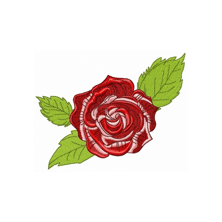 Grand red rose 3 embroidery design - Embroidery Design