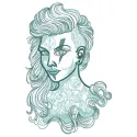 Preview of the Marine Witch 2 embroidery design featuring whimsical motifs for girls and women.