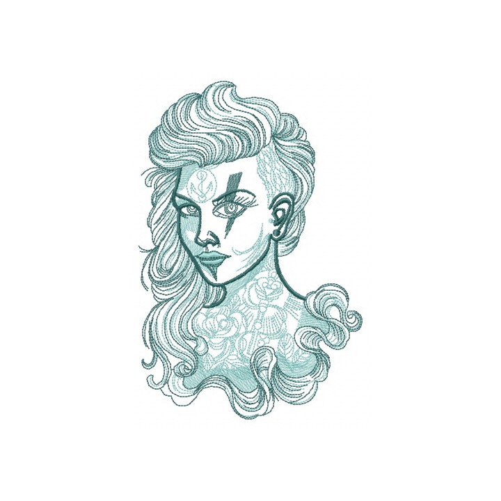 Marine witch 2 embroidery design - Embroidery Design