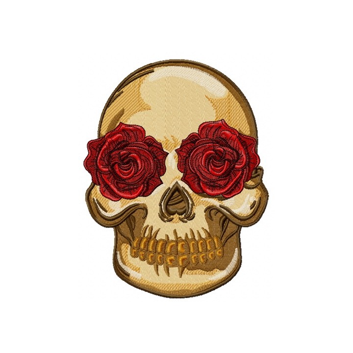 Spanish skull 2 embroidery design - Embroidery Design