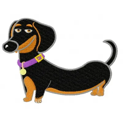 Buddy embroidery design from The Secret Life of Pets, showcasing a playful and fun stitched motif for your projects.