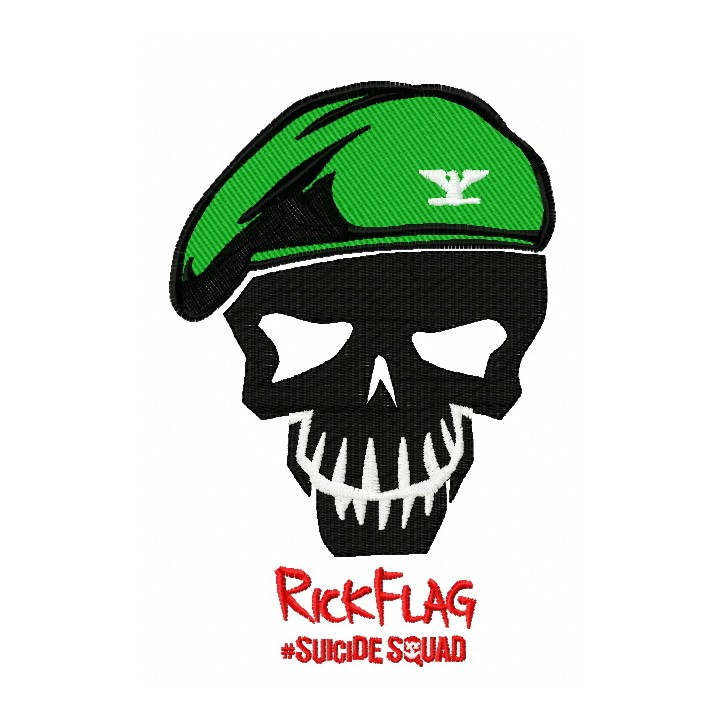 Suicide Squad RickFlag embroidery design - Embroidery Design