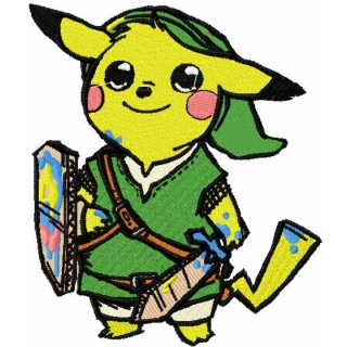 Pikachu warrior embroidery design - Embroidery Design