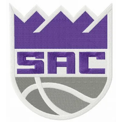 Sacramento Kings alternative logo embroidery design showcasing detailed stitching for basketball enthusiasts.