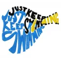 Just Keep Swimming embroidery design featuring colorful underwater themes inspired by Finding Nemo.