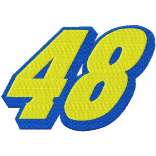 Jimmie Johnson 48 original logo embroidery design - Embroidery Design