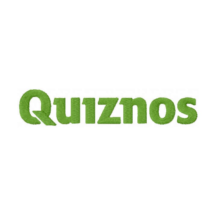 Quiznos wordmark logo embroidery design - Embroidery Design