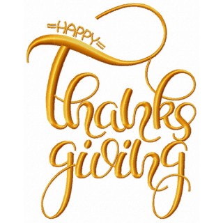 Happy Thanksgiving 2 embroidery design - Embroidery Design