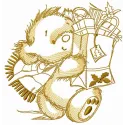 Preview of the 'Shopping before Christmas 5' embroidery design featuring festive motifs for holiday stitching projects.