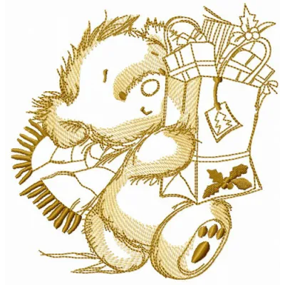 Preview of the 'Shopping before Christmas 5' embroidery design featuring festive motifs for holiday stitching projects.