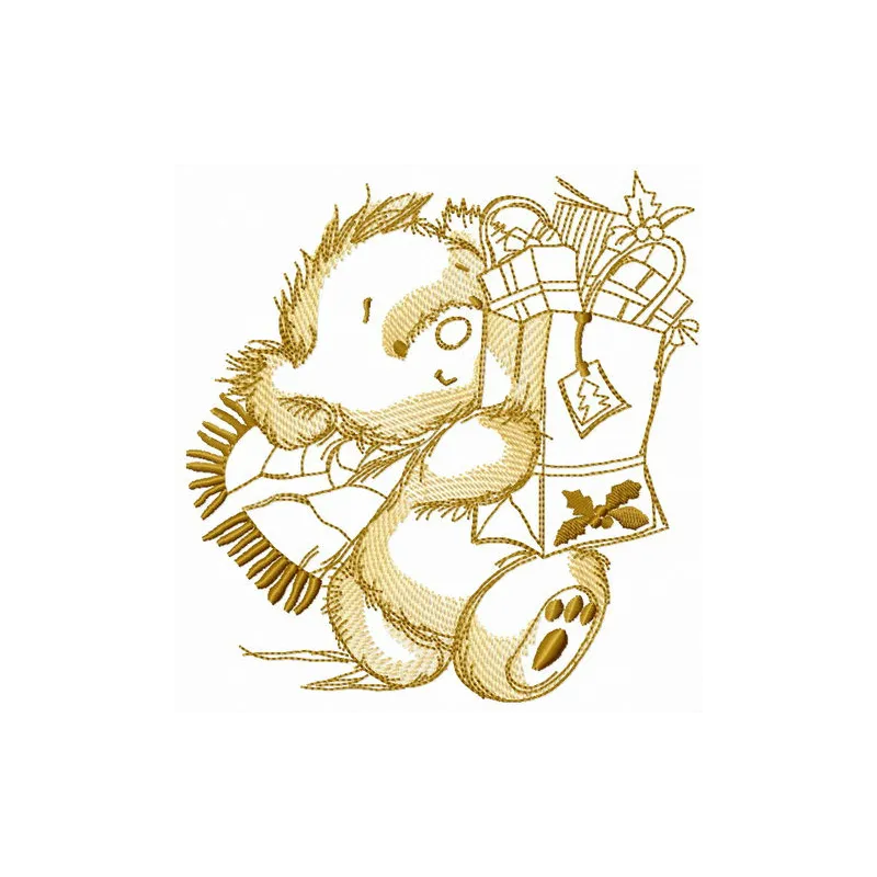 Preview of the 'Shopping before Christmas 5' embroidery design featuring festive motifs for holiday stitching projects.