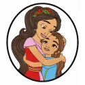 Preview of Princess Elena and Princess Isabel embroidery design for creating charming stitched motifs.