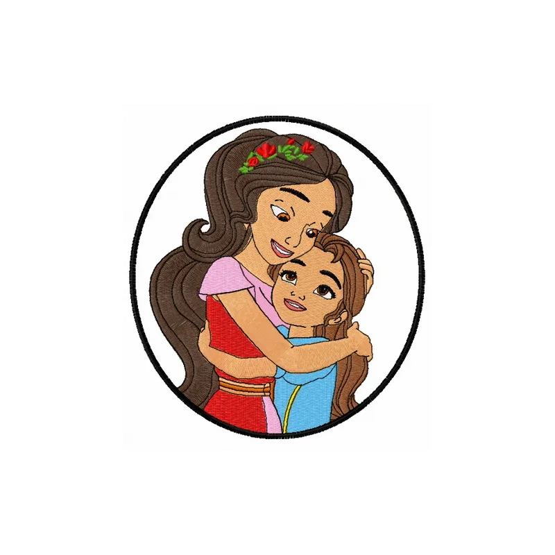 Preview of Princess Elena and Princess Isabel embroidery design for creating charming stitched motifs.