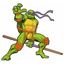 Preview of Donatello 4 embroidery design featuring the Teenage Mutant Ninja Turtles character