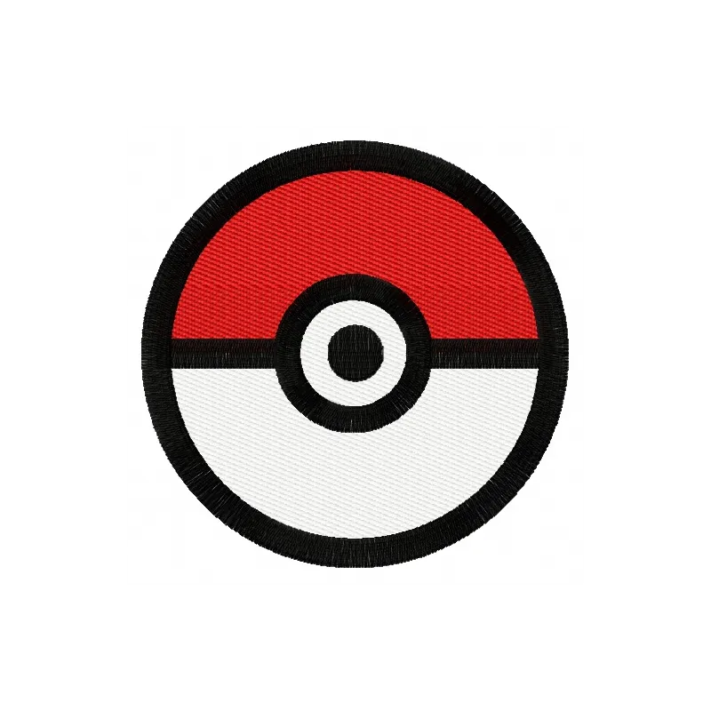 Preview of Pokeball 2 embroidery design featuring a vibrant Pokeball motif for fun stitching projects.
