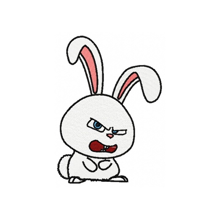 Angry Snowball embroidery design - Embroidery Design