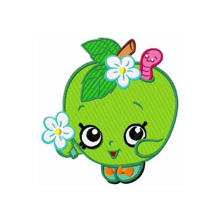 Cute apple embroidery design - Embroidery Design