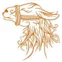 Lama 3 embroidery design showcasing a whimsical llama motif for farm-themed stitching projects.