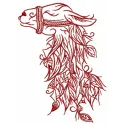 Lama 2 embroidery design preview showcasing a charming stitched motif of a llama from the Farm Animals collection.