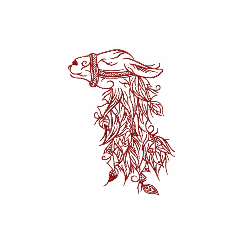 Lama 2 embroidery design preview showcasing a charming stitched motif of a llama from the Farm Animals collection.
